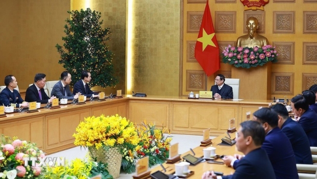 Thủ tướng Phạm Minh Chính tiếp Đại sứ Trung Quốc tại Việt Nam Hà Vĩ