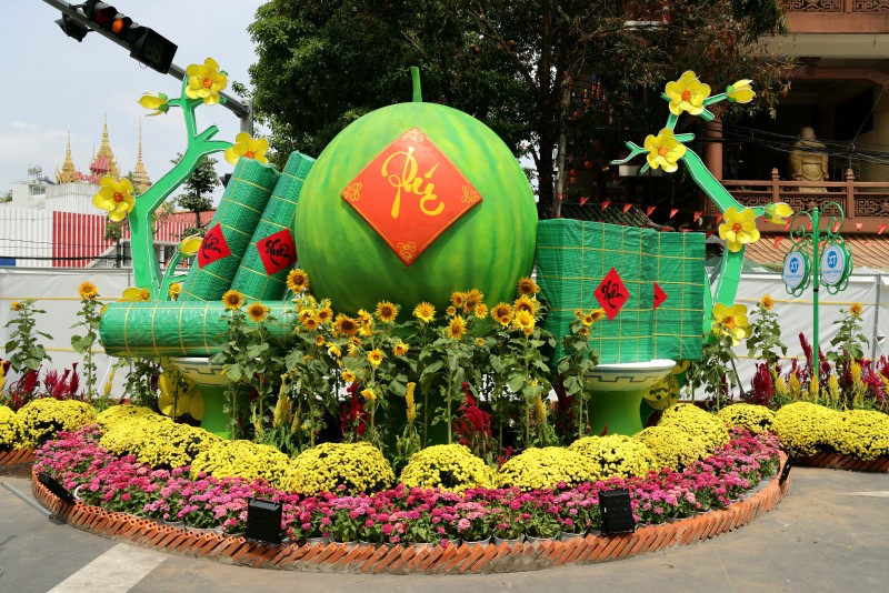 Cần Thơ khai mạc đường hoa nghệ thuật chủ đề “Tết sum vầy”