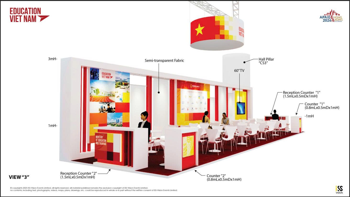 Thiết kế một gian triển lãm. Ảnh: VA Thiết kế một gian triển lãm. Ảnh: VA