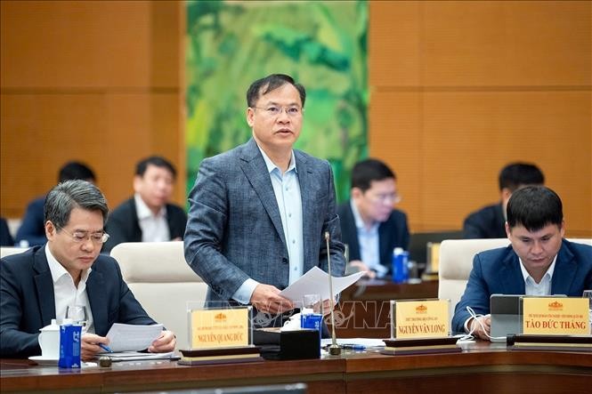 Thứ trưởng Bộ Công an Nguyễn Văn Long phát biểu. (Ảnh: TTXVN)