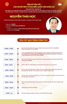 [Infographic] Ông Nguyễn Thái Học ứng cử đại biểu Quốc hội tại tỉnh Đắk Lắk
