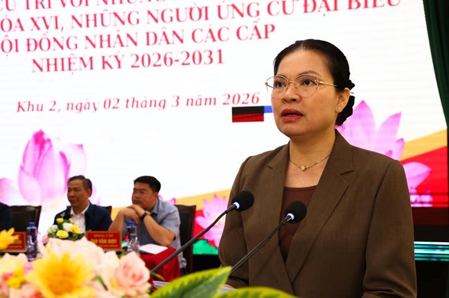 Phó Chủ tịch - Tổng Thư ký Ủy ban Trung ương MTTQ Việt Nam Hà Thị Nga tiếp xúc cử tri xã Than Uyên, tỉnh Lai Châu