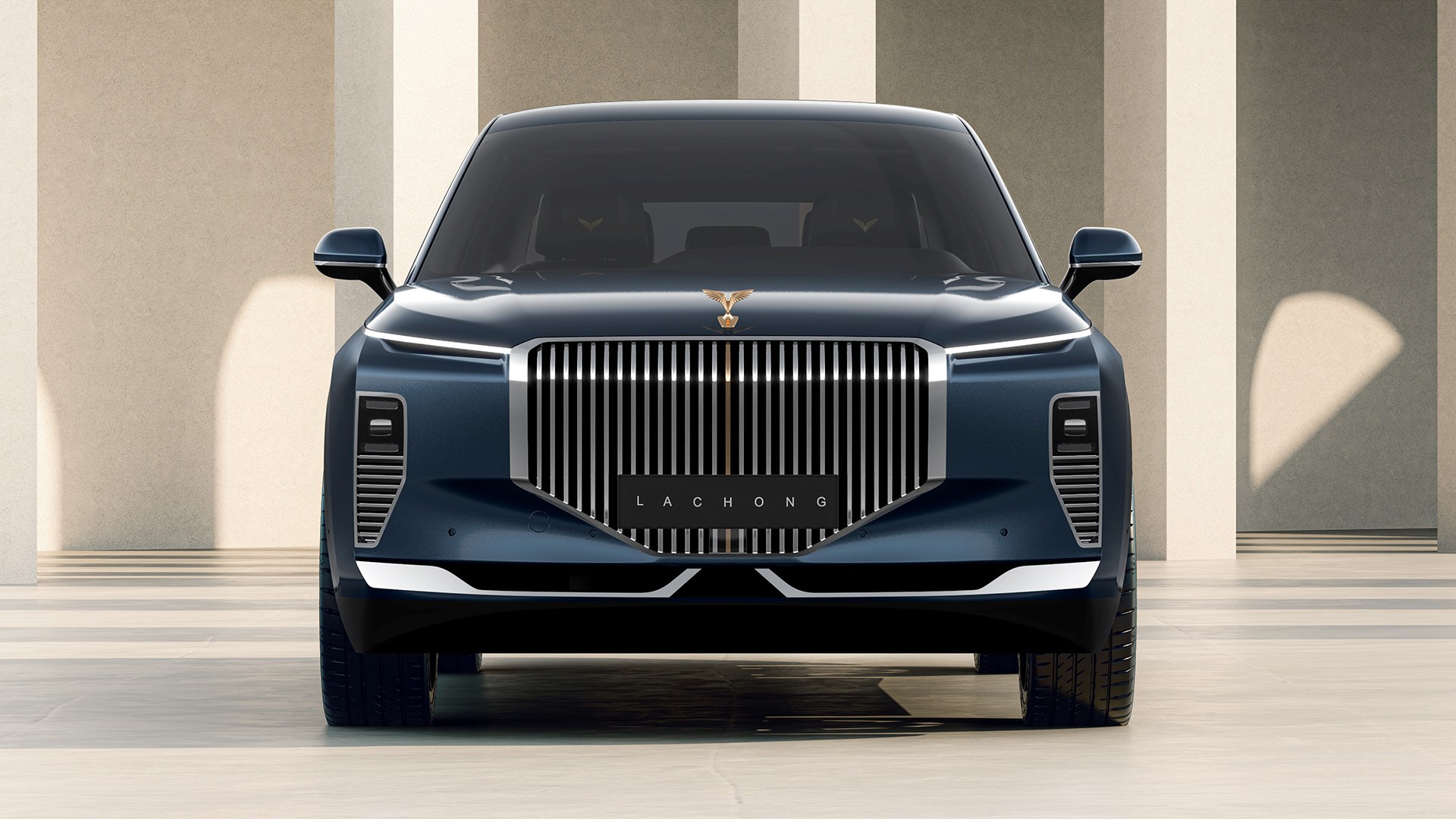 Mặt ca-lăng nan thẳng lấy cảm hứng từ hình ảnh tre Việt, kết hợp logo cánh chim Lạc tạo dấu ấn nhận diện đặc trưng cho 800S (Ảnh: VinFast).