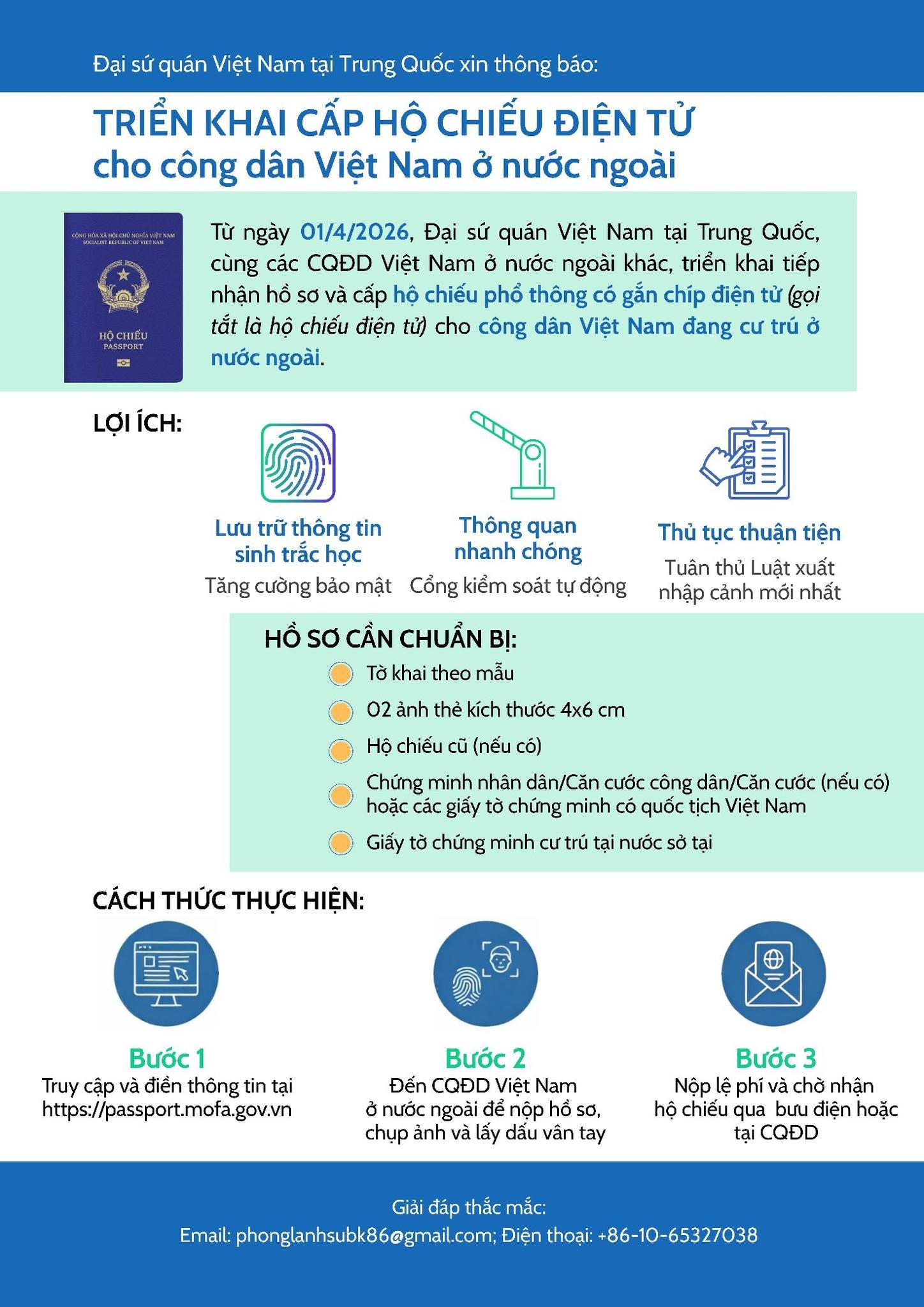 Triển khai cấp hộ chiếu điện tử cho công dân Việt Nam ở nước ngoài Triển khai cấp hộ chiếu điện tử cho công dân Việt Nam ở nước ngoài