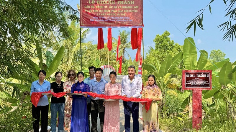 Việt kiều Úc tài trợ xây cầu tại Cà Mau