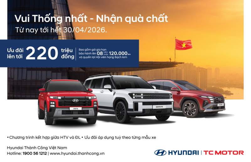 Hyundai Thành Công giảm giá bán tới 220 triệu đồng