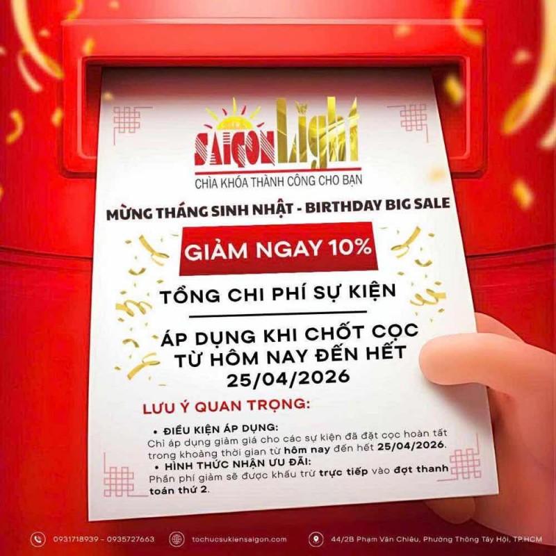 Cùng Sài Gòn Light Event nâng cao chất lượng và hiệu quả truyền thông