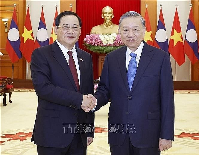 Tổng Bí thư, Chủ tịch nước Tô Lâm tiếp Thủ tướng Lào Tổng Bí thư, Chủ tịch nước Tô Lâm tiếp Thủ tướng Lào