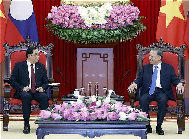 Tổng Bí thư, Chủ tịch nước Tô Lâm tiếp Thủ tướng Lào Tổng Bí thư, Chủ tịch nước Tô Lâm tiếp Thủ tướng Lào
