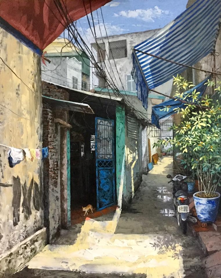 thoi hon cho cac con ngo pho ha noi qua tranh cua hoa si pham anh