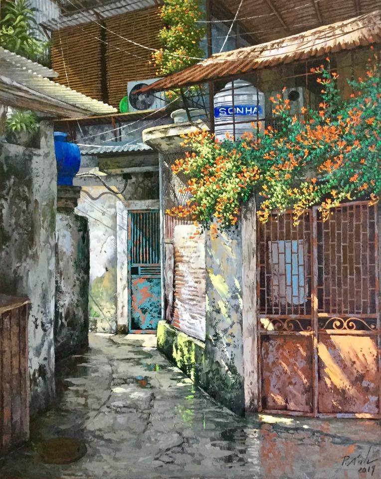 thoi hon cho cac con ngo pho ha noi qua tranh cua hoa si pham anh