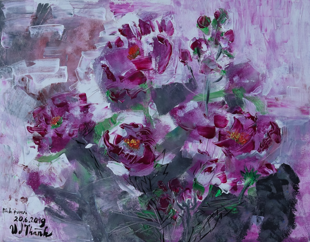 thuong thuc huong vi dong que va moutai qua trien lam tranh cua hoa si van duong thanh