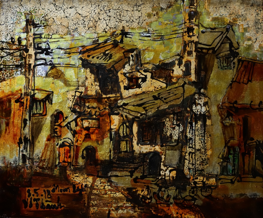 thuong thuc huong vi dong que va moutai qua trien lam tranh cua hoa si van duong thanh