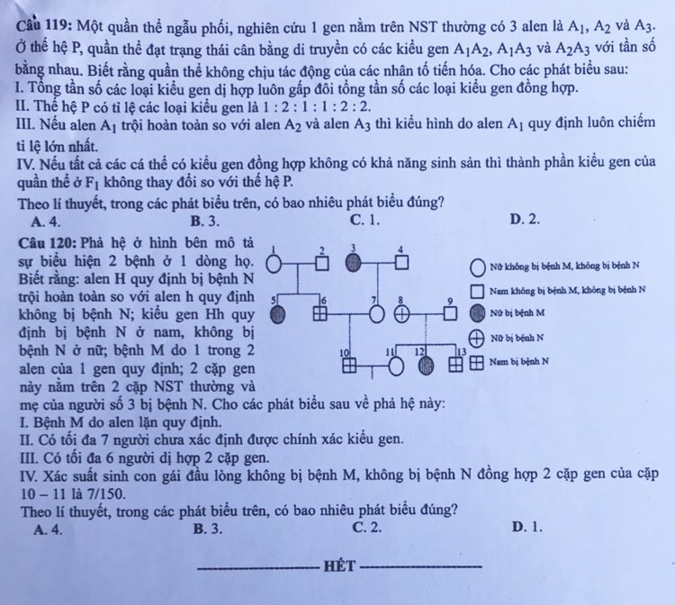 Gợi ý Đáp án môn Sinh học THPT Quốc gia 2019 goi y dap an mon sinh hoc thpt quoc gia 2019