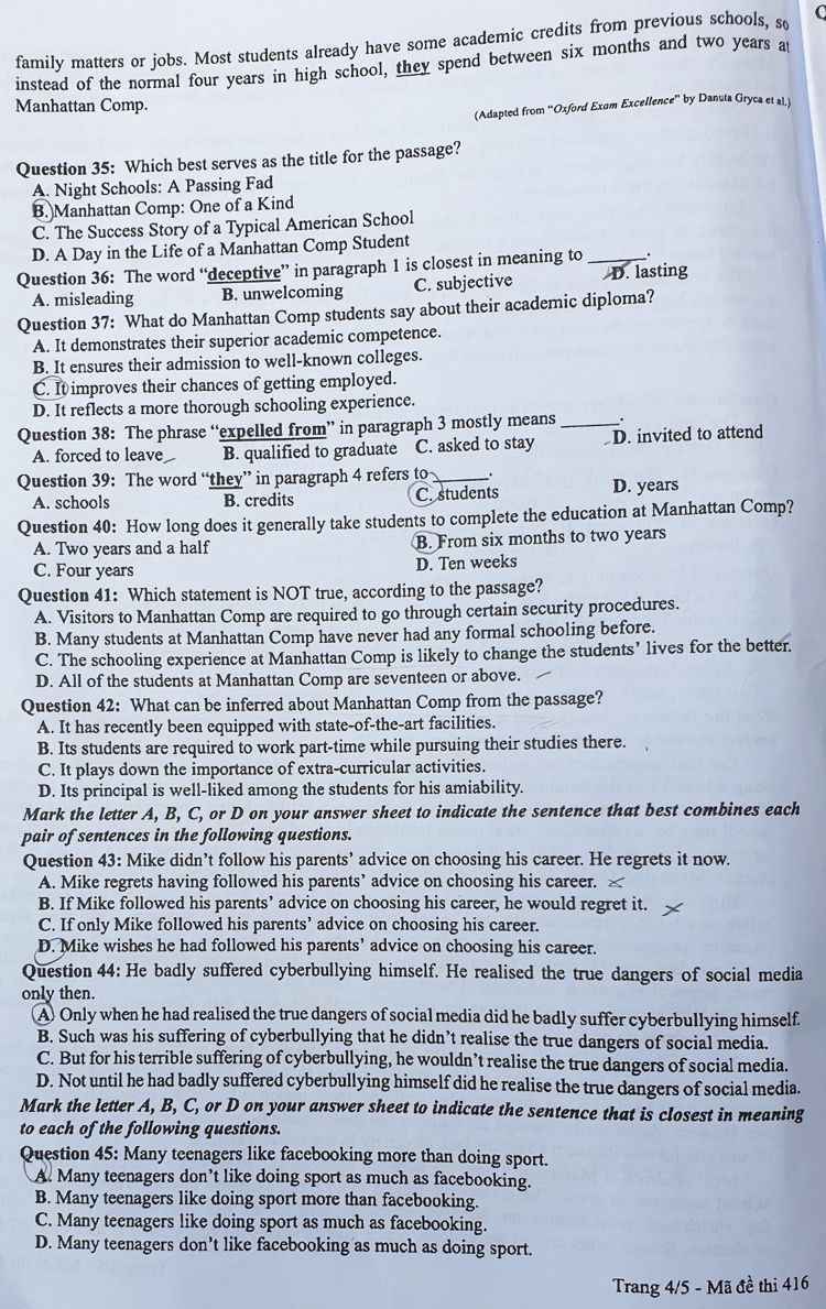 Cập nhật đề thi Ngoại ngữ THPT quốc gia 2019 cap nhat de thi ngoai ngu thpt quoc gia 2019