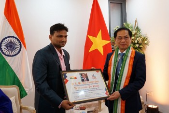 bo truong ngoai giao bui thanh son gap doan dai bieu uy ban doan ket an do viet nam