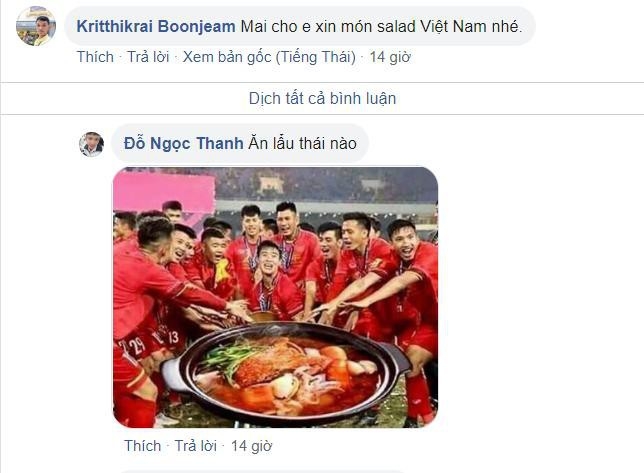 ld bong da thai lan chan nguoi viet do fan ha he cham choc mon lau thai