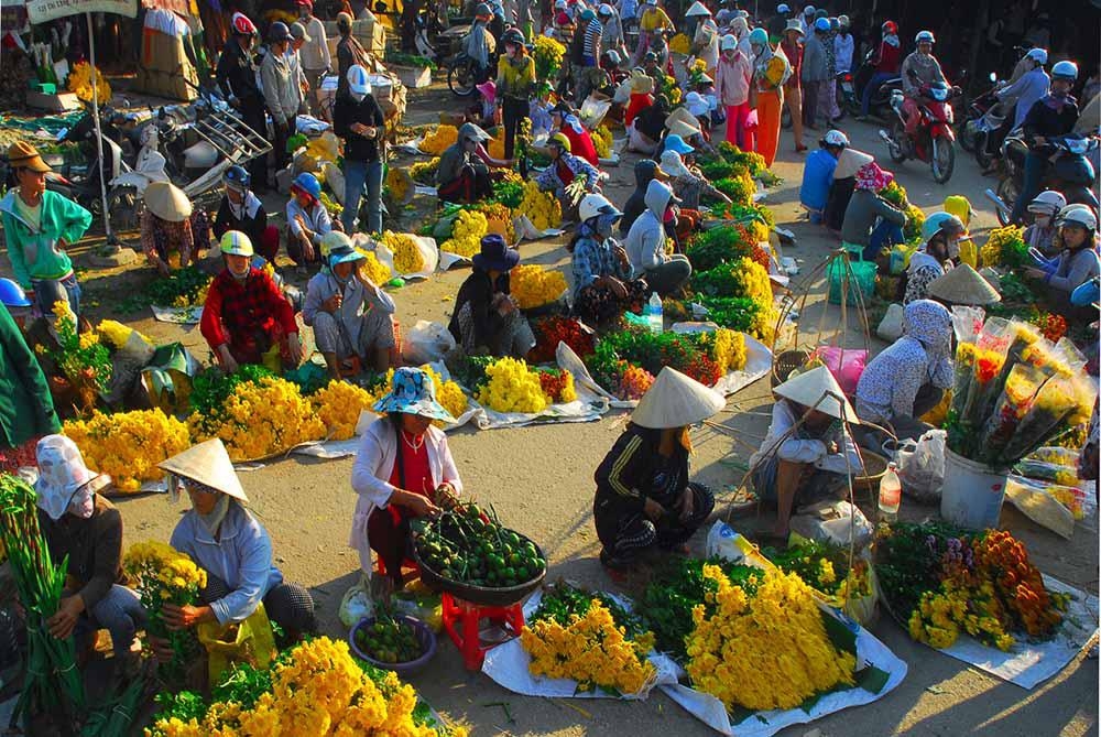 can canh cho tet o lang que viet dam bac nhung day khong khi tet