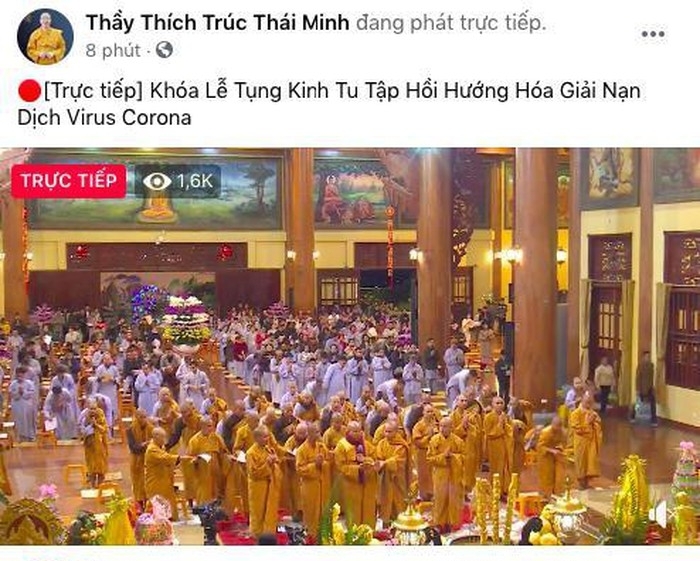 Chùa Ba Vàng chưa xin phép cơ quan chức năng tổ chức "hóa giải nạn dịch" virus corona