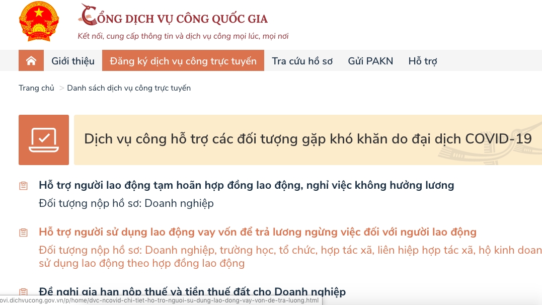 6 dich vu cong truc tuyen ho tro nguoi dan gap kho vi covid 19 chi can bam nut