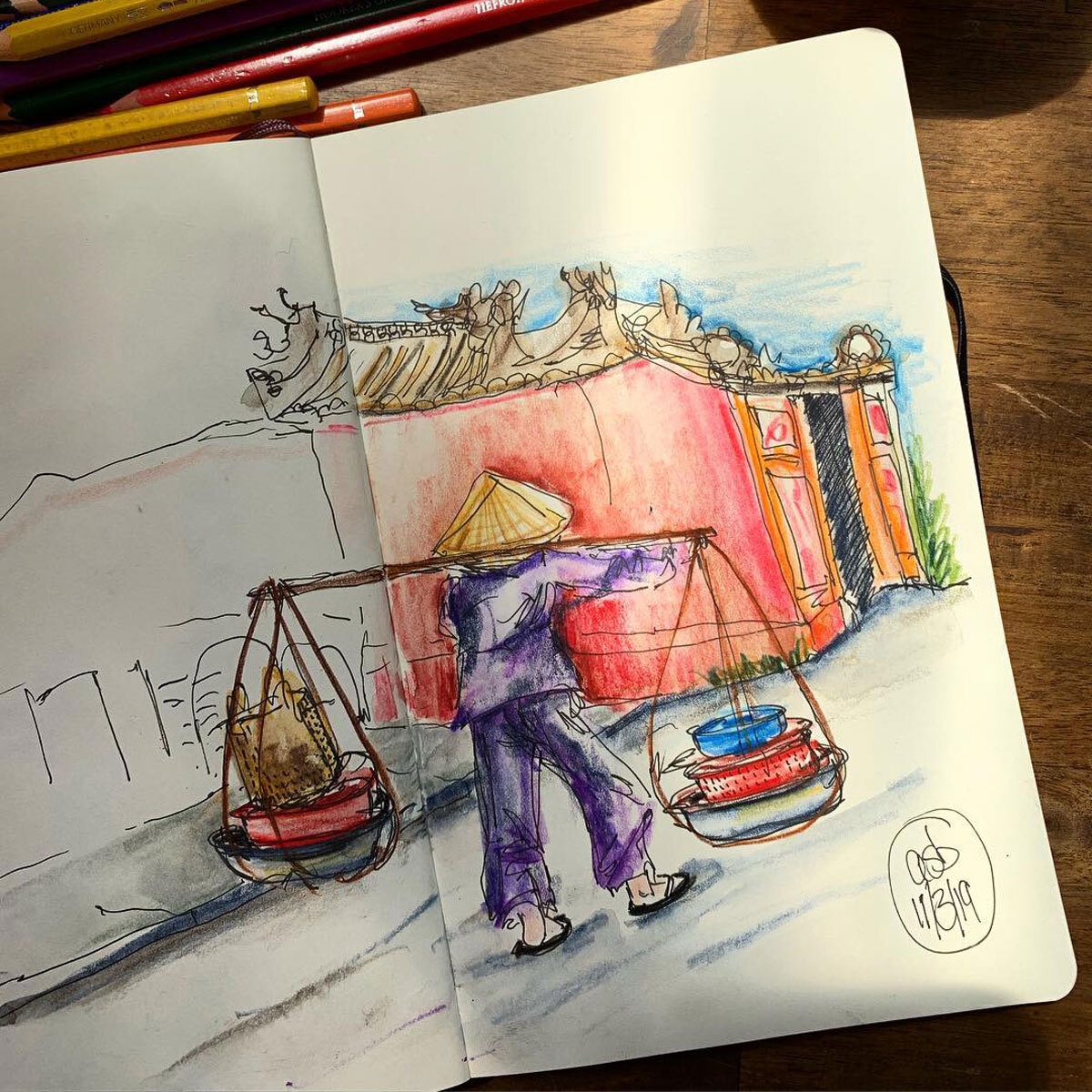 nu hoa sy nguoi uc va hang chuc buc ve ky hoa tuyet dep ve hoi an
