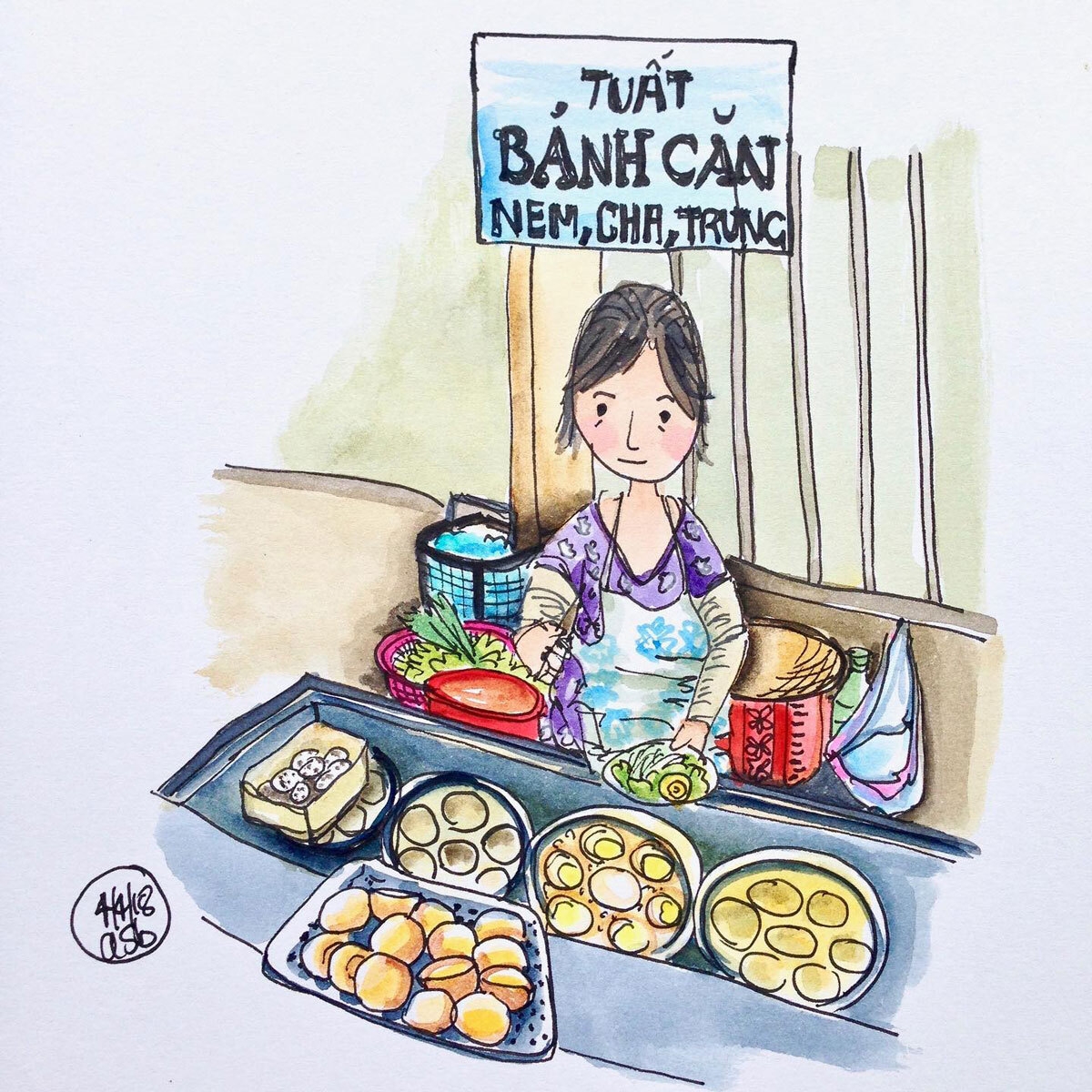 nu hoa sy nguoi uc va hang chuc buc ve ky hoa tuyet dep ve hoi an