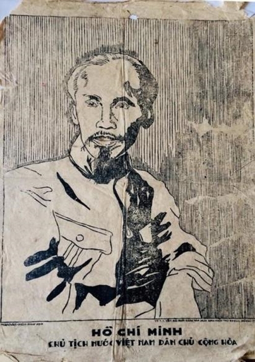 buc tranh chan dung chu tich ho chi minh duoc pierre flamen phap giu gin hon 70 nam