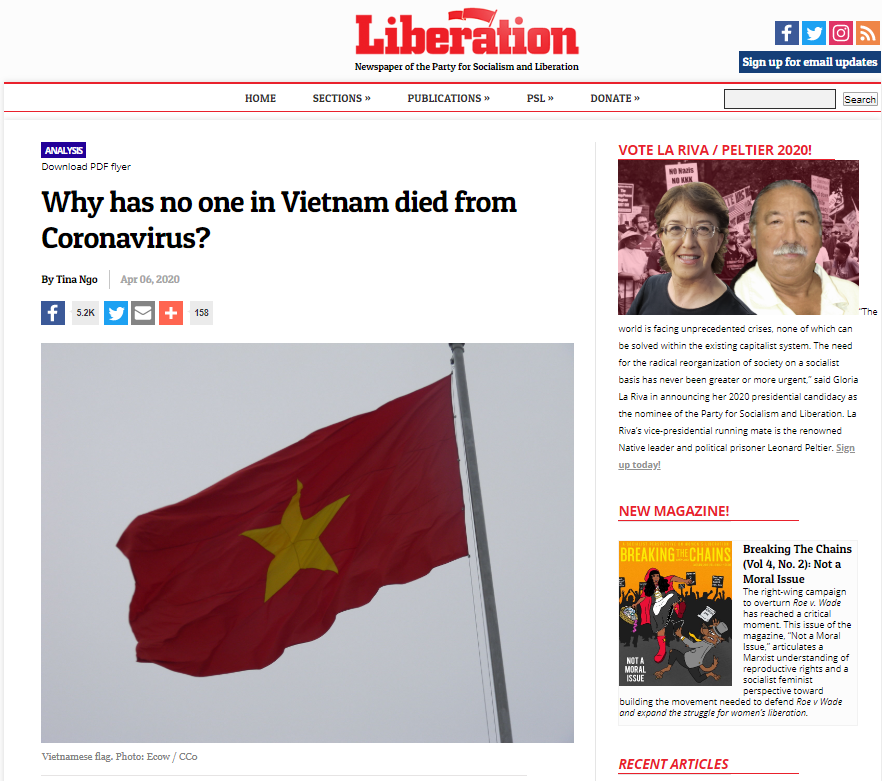 bao liberation news my viet nam la quoc gia dien hinh ve chu dong ung pho covid 19