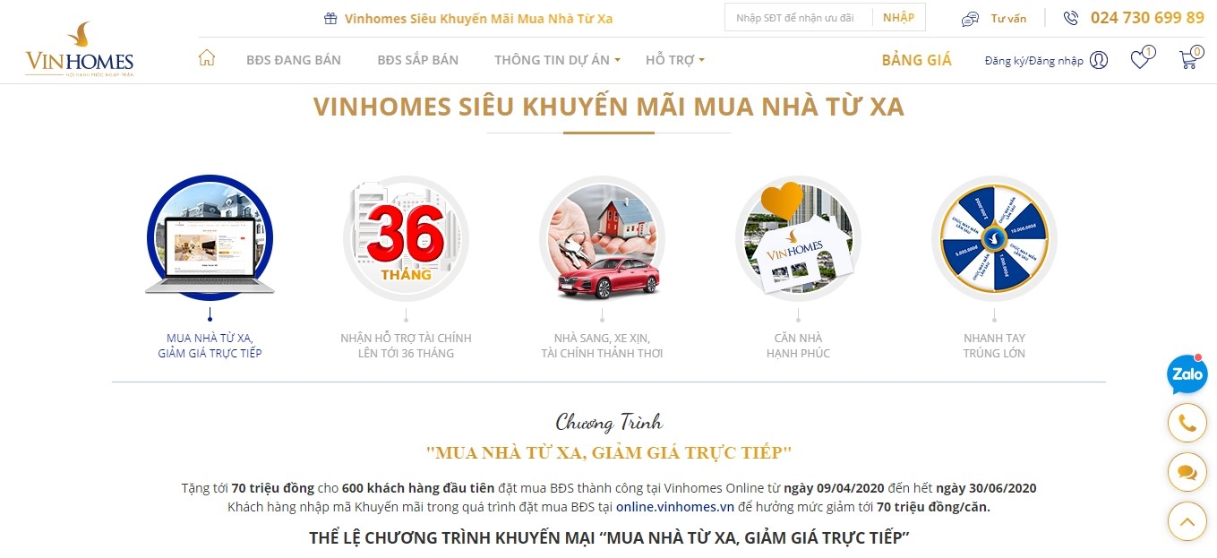 trai nghiem mua sam bat dong san truc tuyen tai vinhomes online