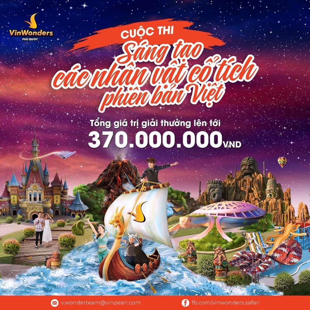 vinwonders phu quoc phat dong cuoc thi sang tao cac nhan vat co tich phien ban viet