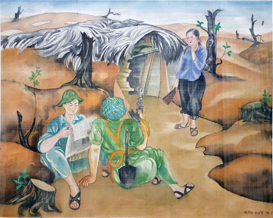 trien lam my thuat truc tuyen gioi thieu chum tac pham dac sac ve de tai khang chien chong my
