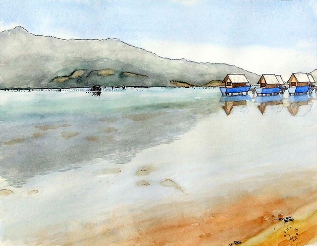du khach phap gui thong diep suc khoe giua mua covid 19 qua 8 buc tranh ve viet nam