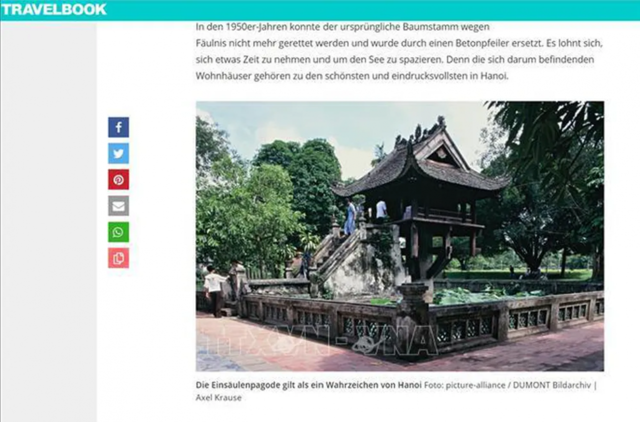 Trang Travelbook.de (Đức): Hà Nội là một trong những điểm đến ưa thích nhất Đông Nam Á