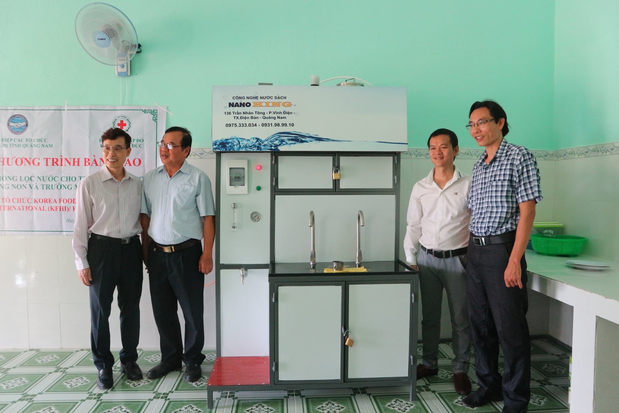 kfhi tai tro 2 he thong nuoc sach tri gia 100 trieu dong cho truong mam non huyen hiep duc tinh quang nam