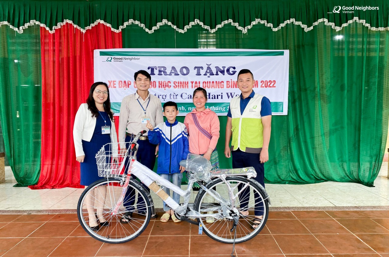 GNI  tặng xe đạp cho 30 em học sinh tại xã Bằng Lang, huyện Quang Bình, tỉnh Hà Giang