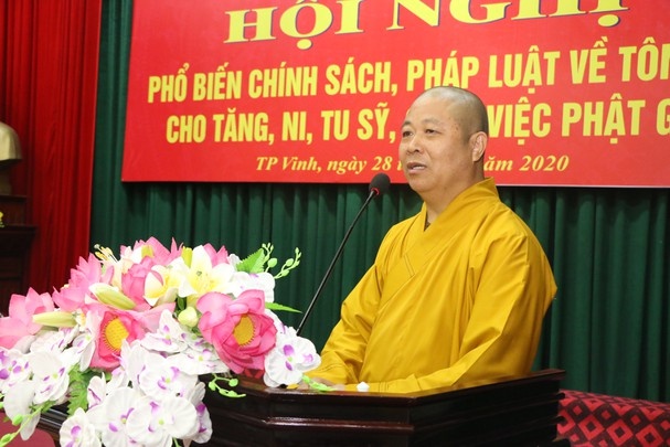 hoi nghi nang cao nhan thuc phap luat ve ton giao cho 200 tang ni tu sy chuc viec phat giao tai nghe an