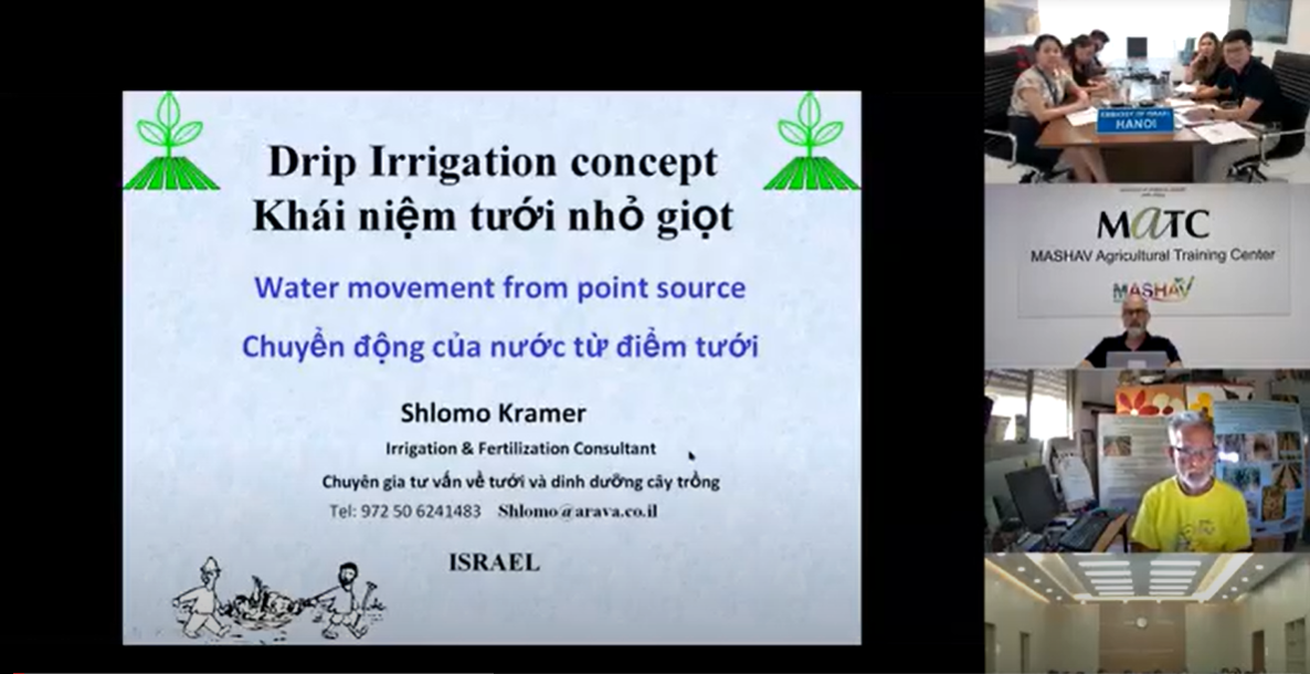 dai su quan israel va vien khoa hoc thuy loi phoi hop voi co quan phat trien israel to chuc buoi webinar thu 2 va la buoi cuoi ve chu de loc va xu ly 
