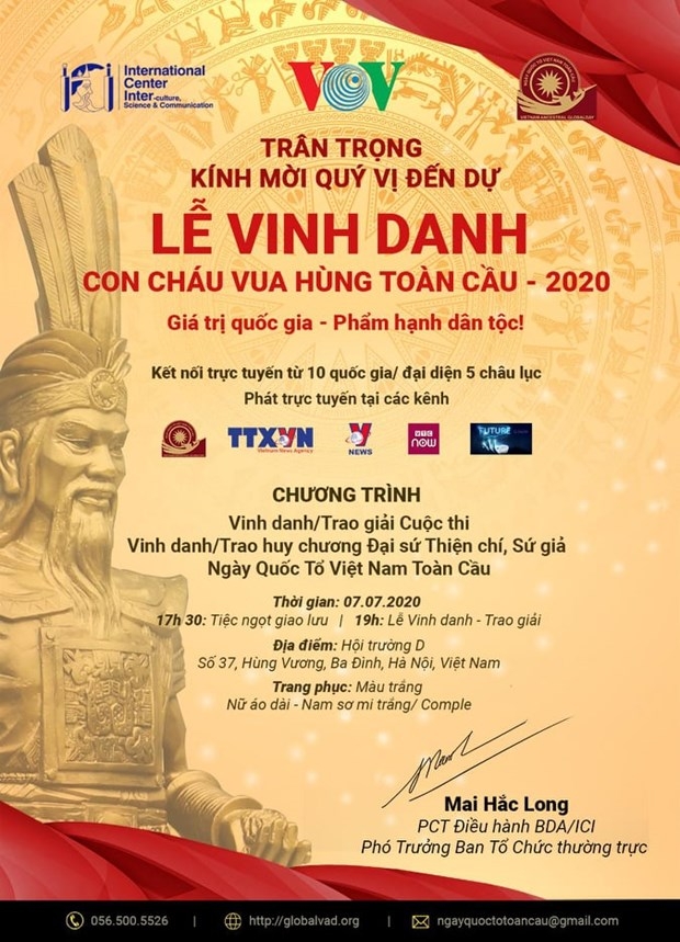 le vinh danh con chau vua hung toan cau 2020 se duoc to chuc ngay 77 anh vietnamplus