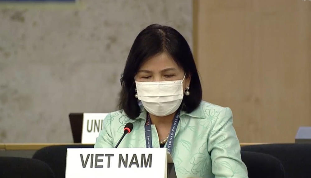 dai su truong phai doan viet nam tai geneva le thi tuyet mai dan dau doan viet nam tham du khoa hop 44 hoi dong nhan quyen anh baoquocte