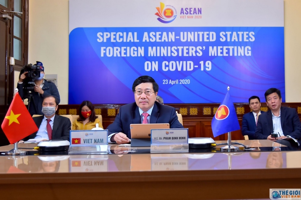 pho thu tuong bo truong ngoai giao pham binh minh du hop truc tuyen asean hoa ky ve covid 19 ngay 234 tai ha noi