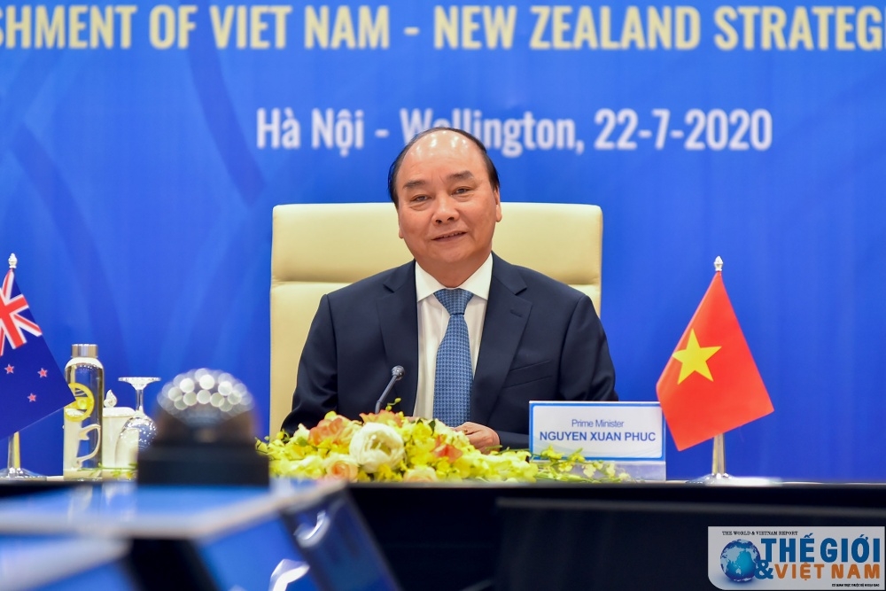 thu tuong nguyen xuan phuc tai cuoc hoi dam cap cao truc tuyen viet nam new zealand anh baoquocte
