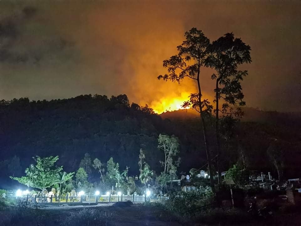 chay rung trong buoi toi o da nang