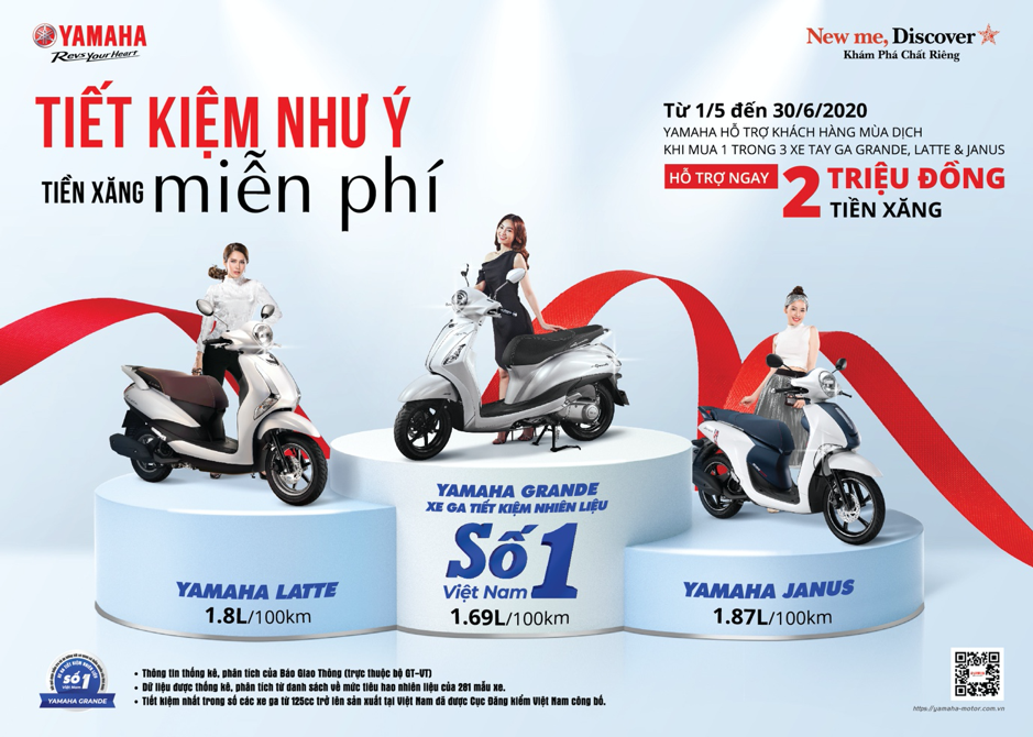 Yamaha tung ưu đãi “khủng” cho loạt mẫu xe tay ga siêu tiết kiệm