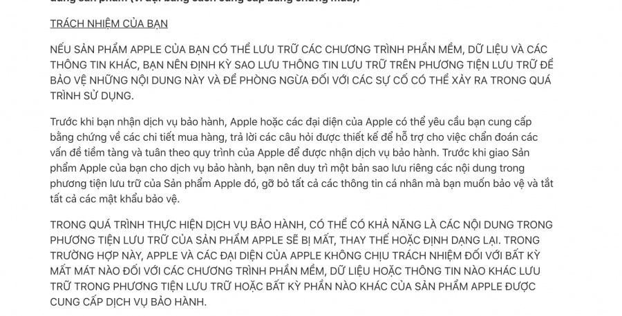 soc iphone ipad macbook xach tay se khong con duoc bao hanh chinh hang
