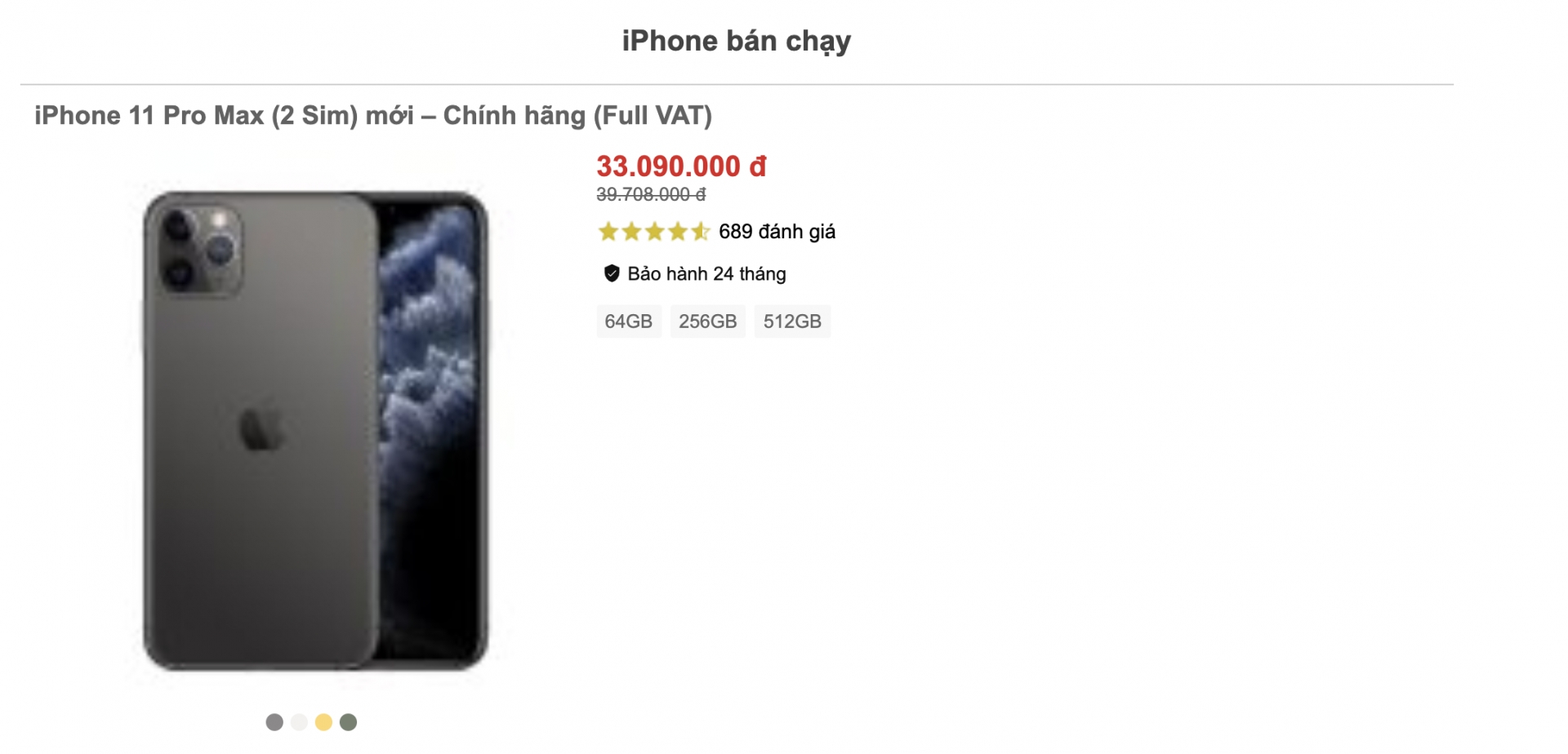 gia 3 ban iphone 11 xach tay giam manh