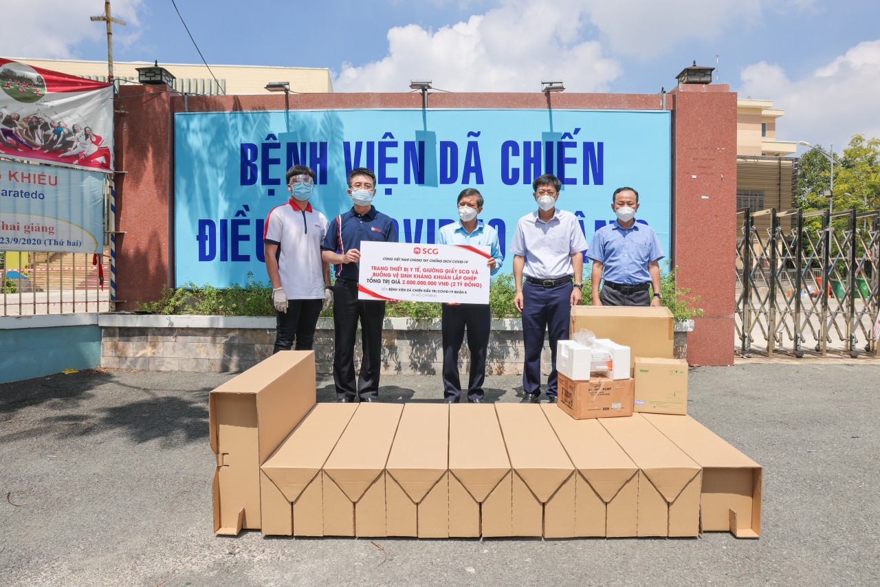 Tập đoàn SCG tiếp tục hỗ trợ nhiều trang thiết bị y tế và buồng vệ sinh kháng khuẩn lắp ghép cho các bệnh viện dã chiến tại TP.HCM