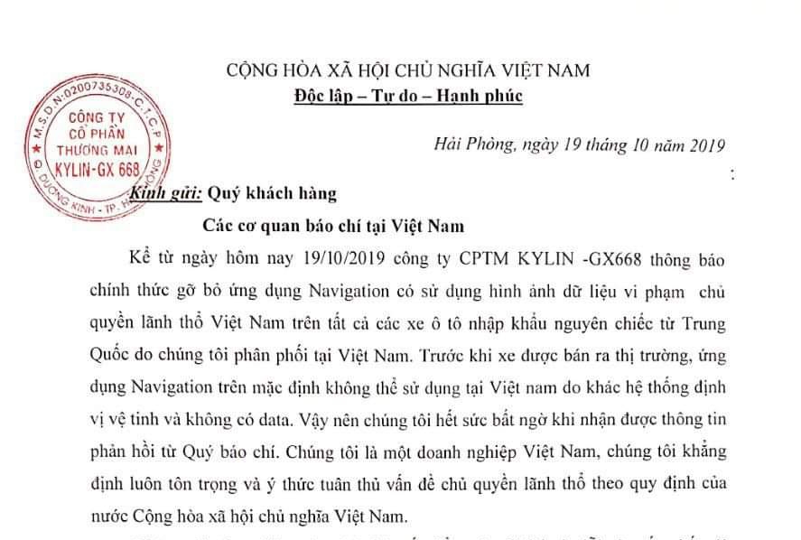nha phan phoi kylin noi gi khi ban xe trung quoc co ban do duong luoi bo