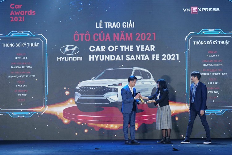 Car Awards 2021 đã diễn ra thành công tốt đẹp Hyundai Santa Fe được xướng tên