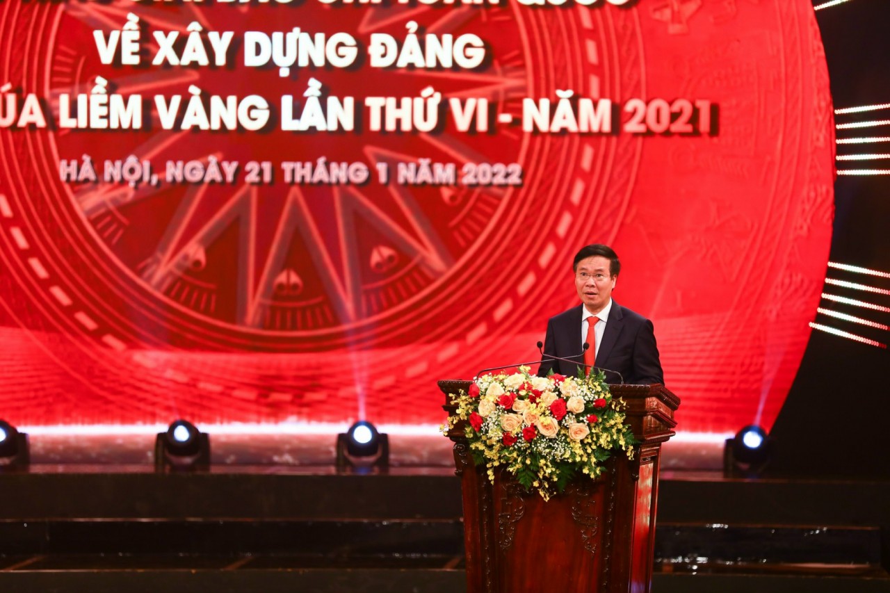 Thường trực Ban Bí thư Võ Văn Thưởng phát biểu chỉ đạo tại buổi lễ. Ảnh: Khánh Huy