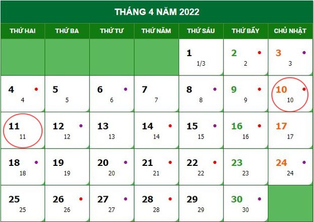 Người lao động được nghỉ 3 ngày dịp lễ Giỗ Tổ Hùng Vương và 4 ngày dịp 30/4 - 1/5